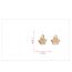 Fashion Pink-zircon Double-sided Ab Style Flower Earrings (thick Real Gold To Protect Color) Copper Inlaid Zirconium Double-sided Flower Earrings