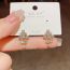 Fashion White-zircon Diamond Shape Earrings (thick Real Gold To Preserve Color) Copper Inlaid Zirconium Rhombus Earrings