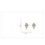 Fashion White-zircon Diamond Shape Earrings (thick Real Gold To Preserve Color) Copper Inlaid Zirconium Rhombus Earrings
