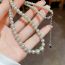 Fashion White Bead Necklace (thick Real Gold To Preserve Color) Pearl Bead Necklace