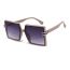 Fashion Off-white Frame Gradient Tea Slices Pc Square Large Frame Sunglasses
