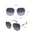Fashion Translucent Purple Frame With Gray Upper And Lower Purple Patches Tac Large Frame Sunglasses