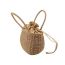 Fashion Khaki Straw Drawstring Handbag