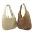 Fashion Camel Straw Large Capacity Shoulder Bag