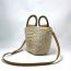 Fashion Camel Straw Drawstring Large Capacity Crossbody Bag