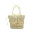 Fashion Off White Straw Drawstring Handbag