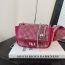 Fashion Rose Pink Metal Diamond Lock Crossbody Bag