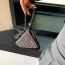 Fashion Black Nylon Diamond-encrusted Triangle Crossbody Bag