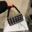 Fashion Small Black Beads Acrylic Beaded Crossbody Bag