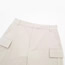 Fashion Beige Blended Pocket Culottes