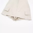 Fashion Beige Blended Pocket Culottes
