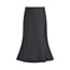 Fashion Black Silk Satin Solid Color Skirt