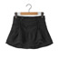 Fashion Black Polyester Striped Drawstring Pleated Skirt (with Safety Pants Inside)