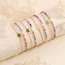 Fashion D Colorful Rice Beads Beaded Oil Drop Love Double Layer Bracelet