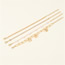 Fashion Gold Alloy Geometric Chain Butterfly Anklet Set