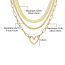Fashion Gold Alloy Snake Bone Chain Love Multi-layer Necklace