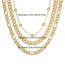 Fashion Gold Alloy Geometric Chain Multi-layer Necklace