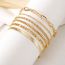 Fashion Golden 2 Alloy Chain Bracelet Set