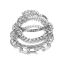 Fashion Silver 3 Alloy Geometric Chain Bracelet Set