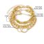 Fashion Golden 2 Alloy Geometric Chain Bracelet Set
