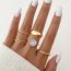 Fashion Gold Alloy Diamond Ring Set