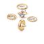 Fashion Golden 4 Alloy Diamond Love Ring Set