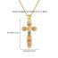 Fashion Color Copper Diamond Cross Necklace