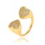 Fashion 10# Copper Set Zirconium Geometric Open Ring