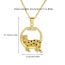 Fashion 4# Copper Inlaid Zirconium Bear Necklace