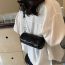 Fashion Black Pu Sequin Large Capacity Crossbody Bag