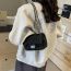Fashion Off-white Pu Diamond Lock Flap Crossbody Bag