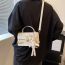 Fashion No Pendant Khaki Pu Lock Flap Crossbody Bag