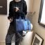 Fashion Light Blue Denim Contrast Large Capacity Shoulder Bag