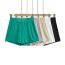 Fashion Green Cotton Fake Two-piece Suspender Skirt + Bottoming Shorts Set