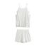 Fashion White Cotton Fake Two-piece Suspender Skirt + Bottoming Shorts Set