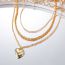 Fashion Gold Alloy Love Multi-layer Necklace