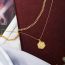 Fashion Gold Alloy Hexagon Edge Double Layer Necklace