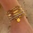 Fashion Gold Alloy Diamond Claw Chain Geometric Chain Bracelet Set