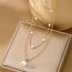 Fashion Gold Alloy Pearl Chain Double Layer Necklace