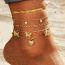 Fashion 6# Alloy Geometric Chain Anklet Set