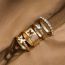 Fashion Golden 3 Alloy Geometric Ring Set