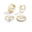 Fashion Golden 3 Alloy Geometric Ring Set