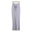 Fashion Light Grey Cotton Drawstring Lace-up Skirt