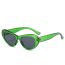 Fashion Green Frame Black And Gray Film Cat Eye Small Frame Sunglasses