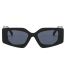 Fashion Blue Frame Transparent Film Pc Diamond Small Frame Sunglasses