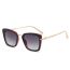 Fashion Black And Red Frame Double Gray Film Pc Large Frame Sunglasses