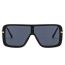 Fashion Black Frame Black And Gray Film Pc One Piece Square Sunglasses