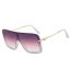 Fashion Pink Frame Yellow Powder Tablets Pc One Piece Square Sunglasses