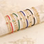 Fashion White Rice Beads Beaded Oil-dropped Five-pointed Star Pearl Double Layer Bracelet