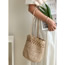 Fashion Hollow Lace Bucket Straw Hollow Large Capacity Shoulder Bag